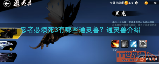 忍者必须死3有哪些通灵兽？通灵兽介绍