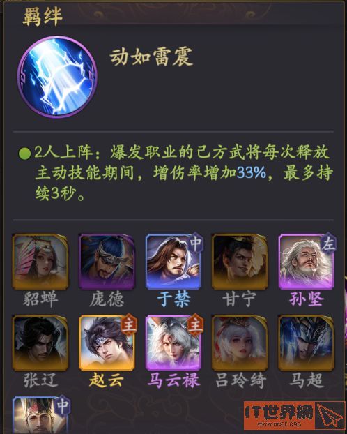 《乱世逐鹿》赵云阵容搭配攻略